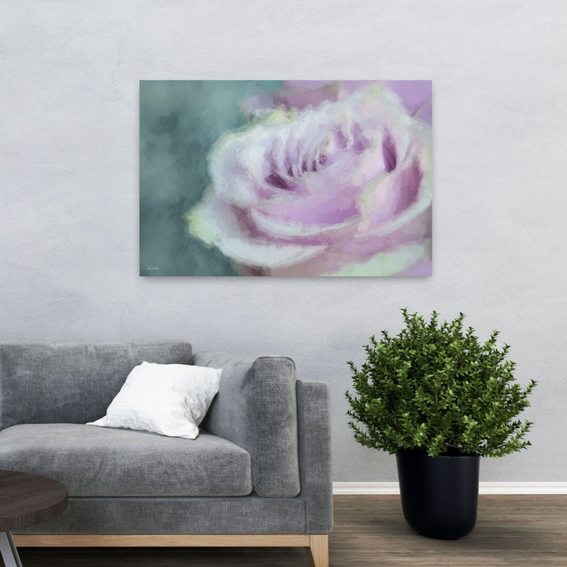 Art contemporain, art floral au printemps, H 32 po x l 48 po