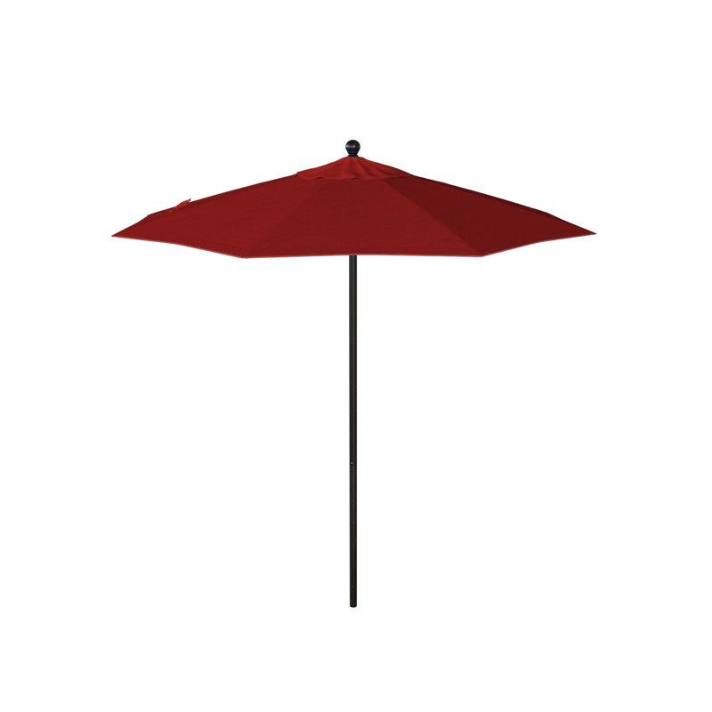 Parasol de marché 90 po Aneesaa, Rouge - oléfine, Pierre noire