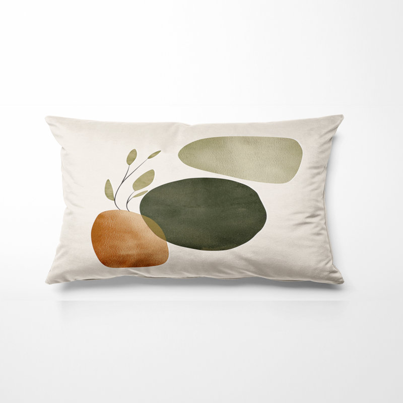 Coussin Mid-Century Modern Cushion - Abstract Shapes, H 12 po x l 20 po