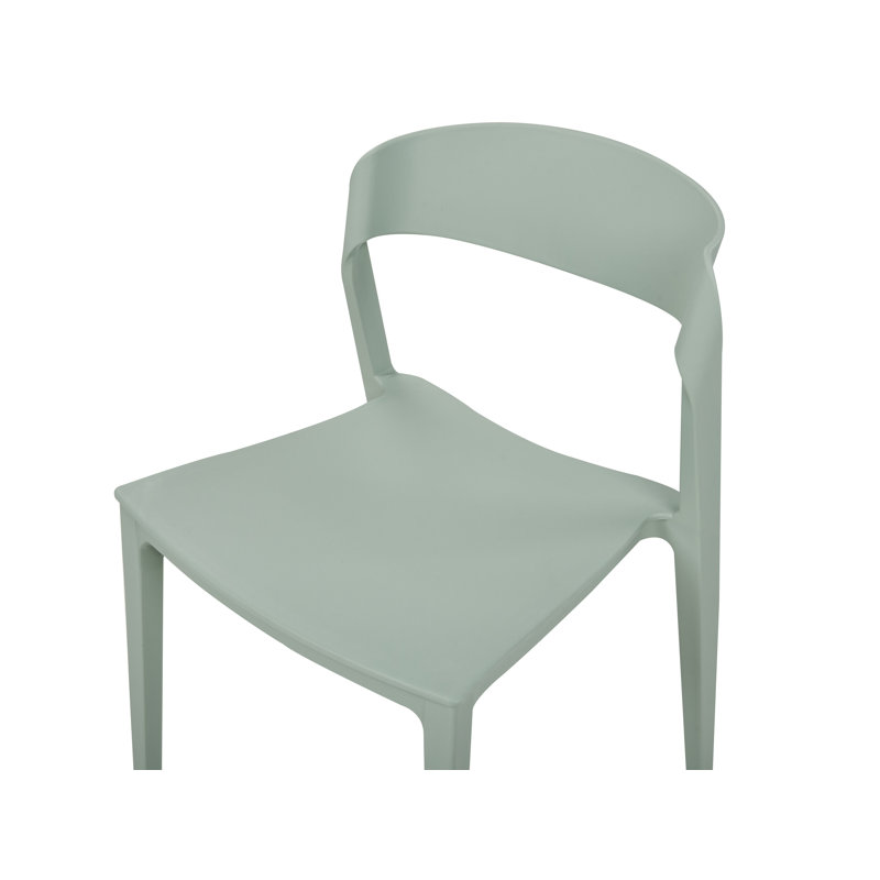 Fawnlily 77cm H Stacking Side Chair, Mint Green