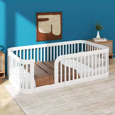 Structure de lit simple en bois massif