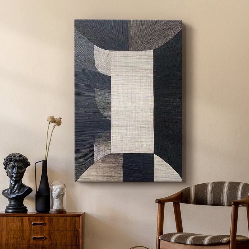 Série ABSTRACT DCLXI - Toile tendue avec châssis Premium - Prêt à être accroché, H 12 po x l 8 po
