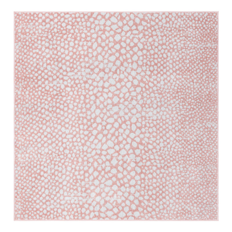 Tapis rose à motif animalier Langley Street®, Carré 5 pi 3 po