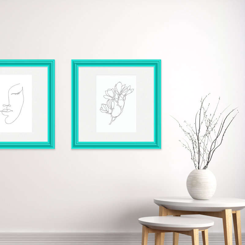 Cadre photo Lilli, 8 po x 10 po, 16 po x 20 po, Bleu sarcelle