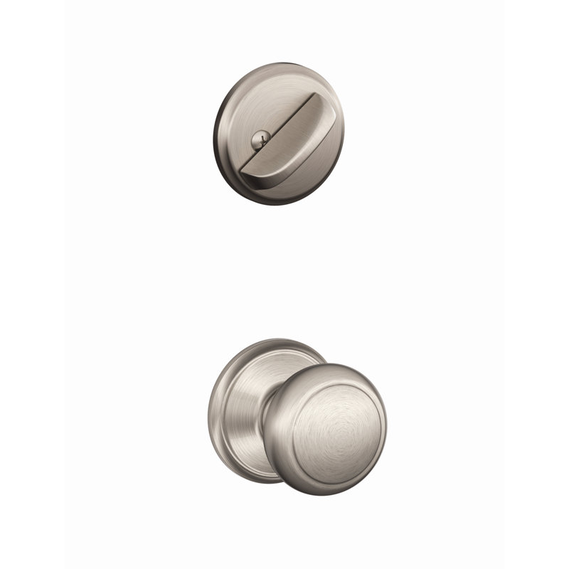 Andover Interior Knob Set, Satin Nickel