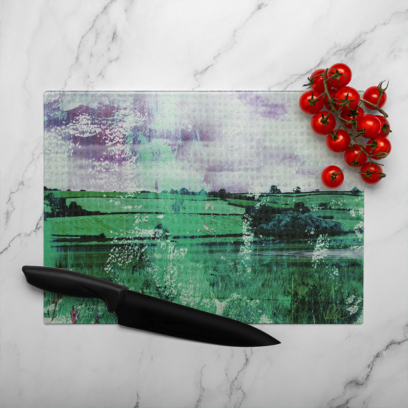 Classic Countryside Glass Chopping Board, 40cm L x 28cm W