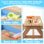 Table de pique-nique en bois pour enfants 3 en 1 avec parasol, sable et mer convertible-715133217