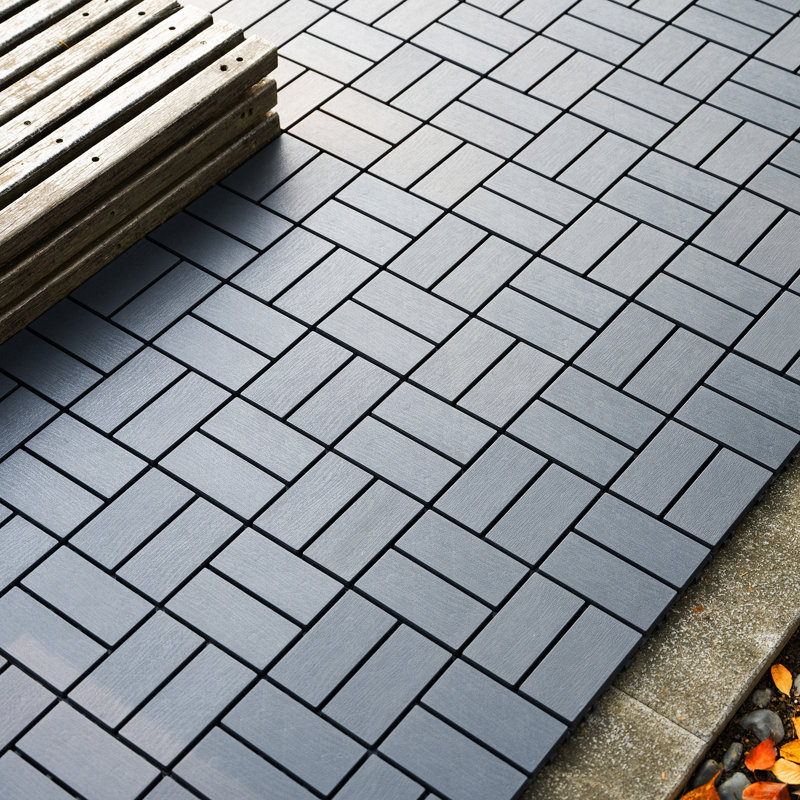 Carreau de terrasse en polypropylène emboîtable, Gris