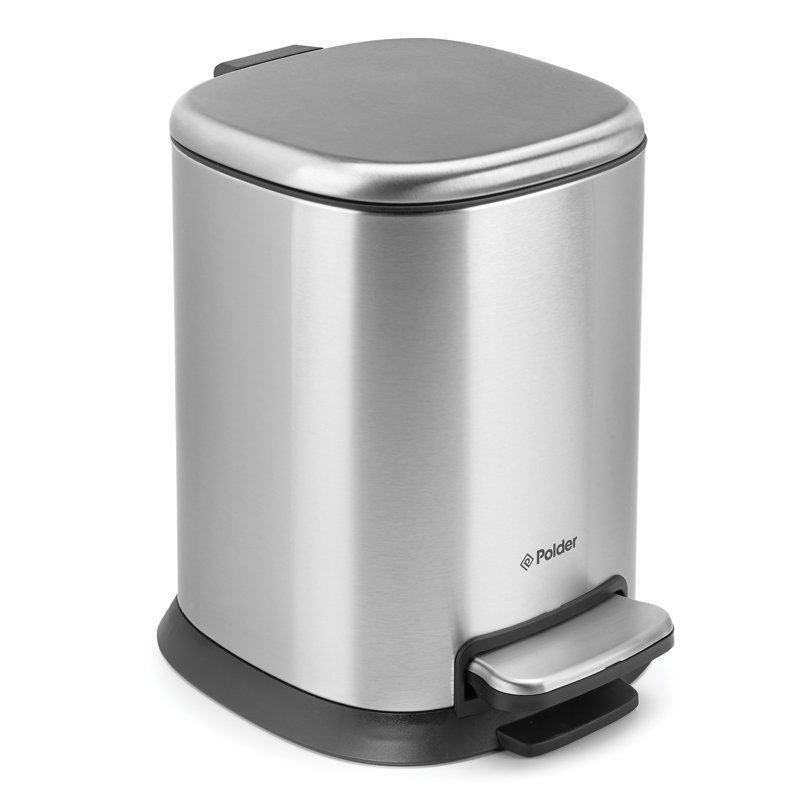 Poubelle à pédale 1,3 gallons en acier inoxydable