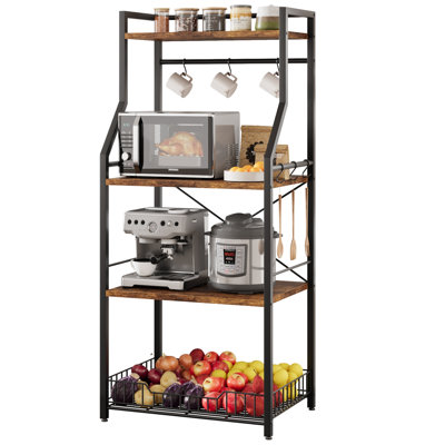 Microwave Oven Stand With 4-Tier Kitchen Utility Storage Shelf