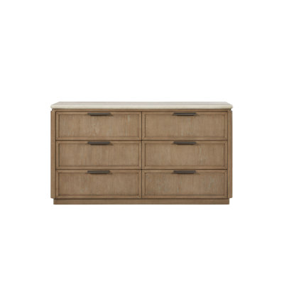 Commode avec tiroirs en placage de chêne - Caramel