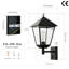 European Outdoor Wall Light with Motion Sensor, 17.7" (45 cm) Black E27 Exterior Lantern Sconce