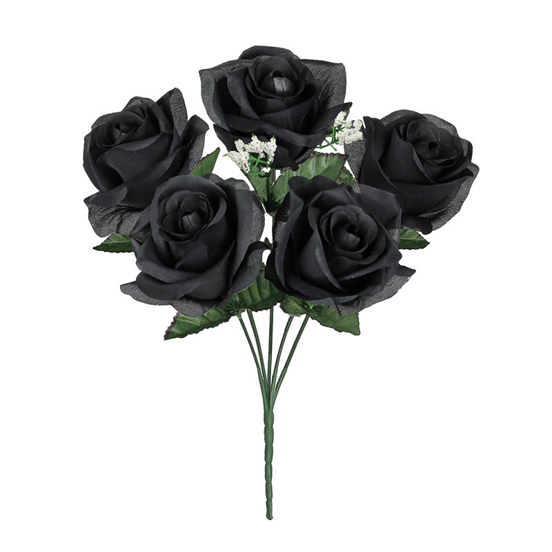 Rosier artificiel ouvert, Noir, noir, noir, noir