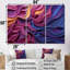 Art mural géométrique bleu et mauve-167897280-167897281