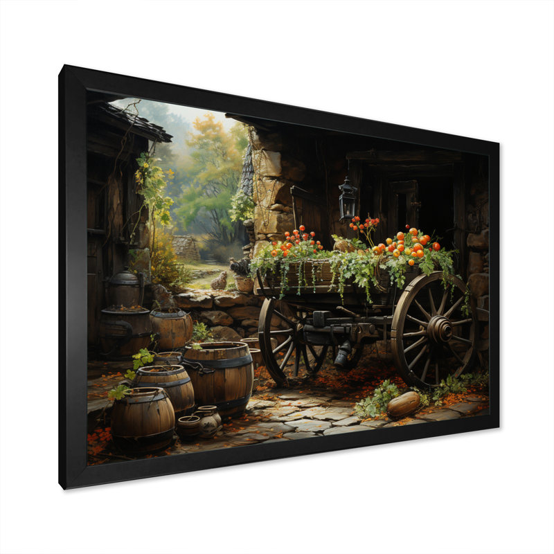 «Old Cart Cart Legacy» sur toile, H 12 po x l 20 po x P 1 po, Cadre photo noir