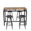 Ensemble de table de cuisine 5 pièces à hauteur de comptoir, table de bar avec 4 tabourets