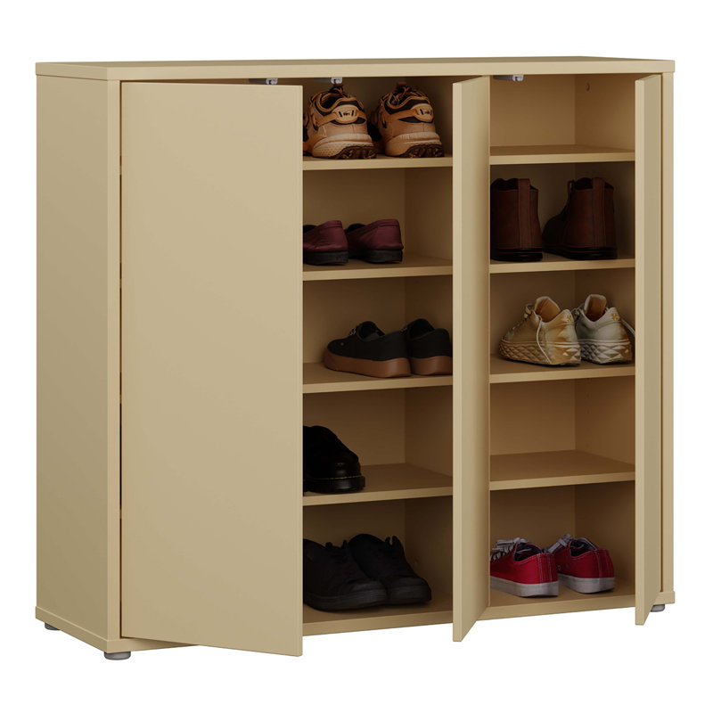 Saabir 20 Pair Shoe Storage Cabinet, Natural