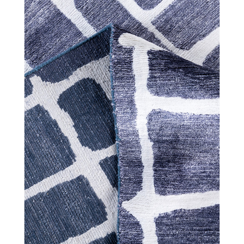 Overdyed One-of-a-Kind Rectangle 9'1" X 12'0" Hand Knotted Area Rug