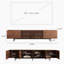 Meuble télé extra long Roanoke de 94,48 po pour console multimédia à lattes de 100 po