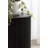 Round Ribbed Wood Drink Table-2076571537
