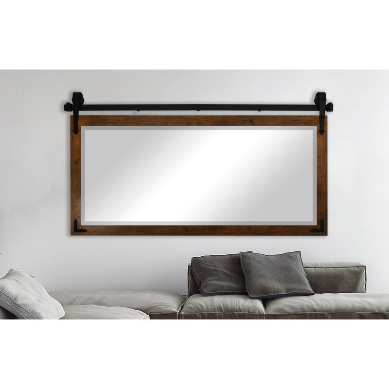 Miroir pleine grandeur N Peace, H 30,5 po x l 71 po, Noyer clair
