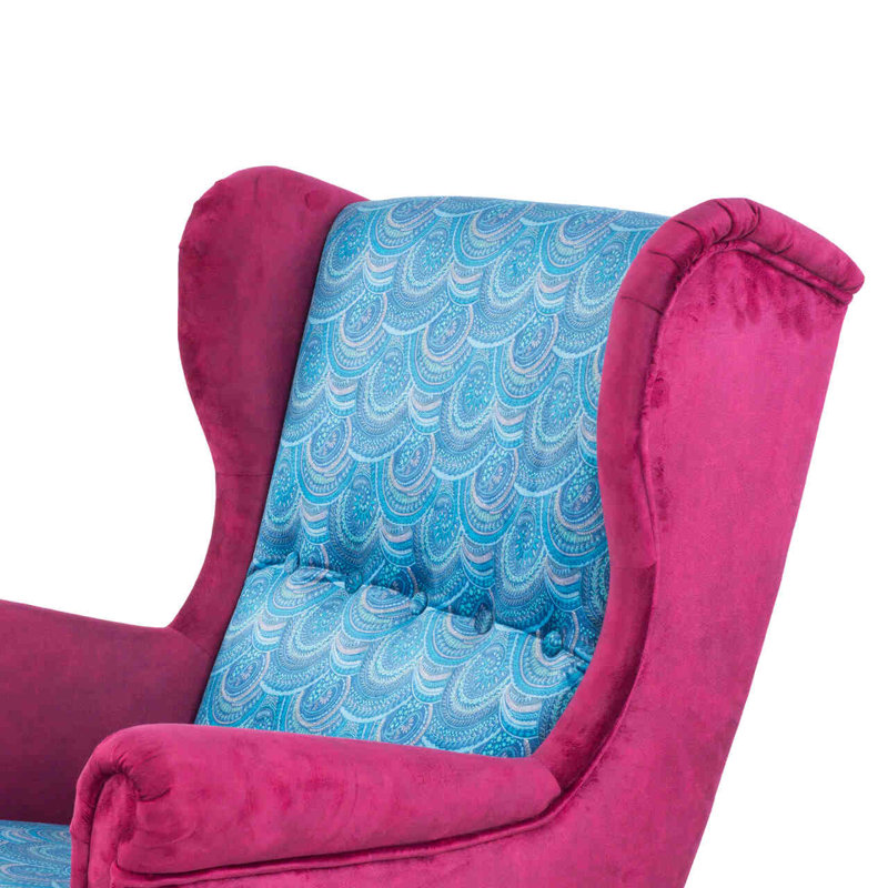 Calton Velvet Wingback Chair