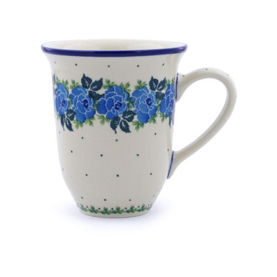 17 oz. Grande tasse en grès - rose bleue