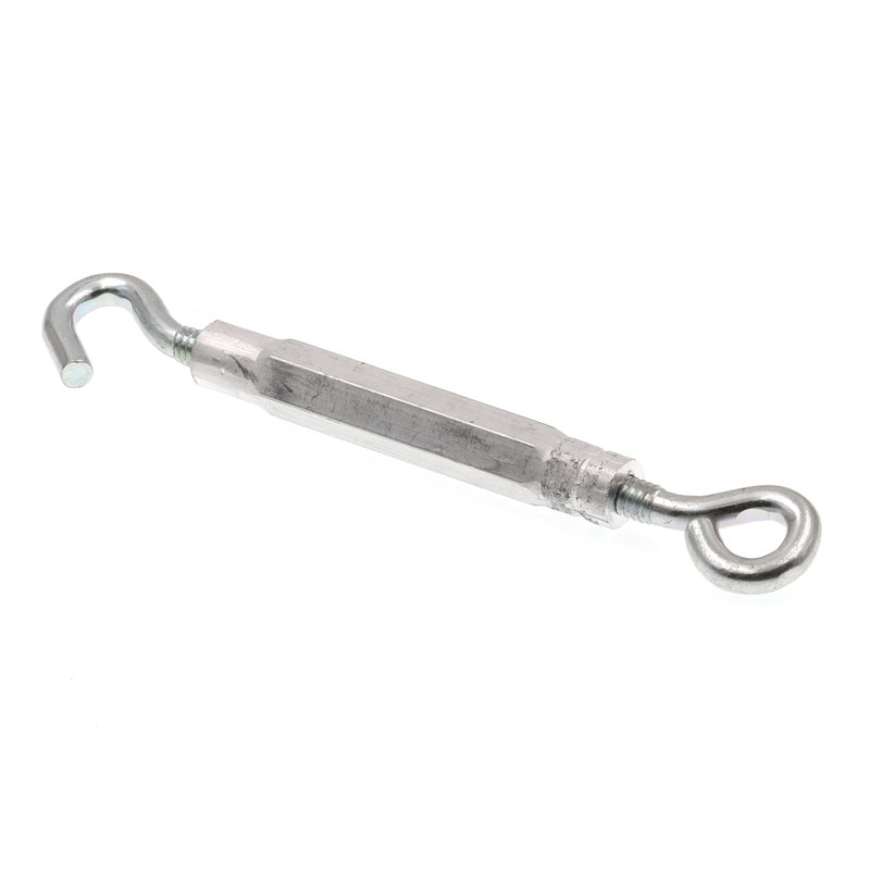 Turnbuckles, Eye-To-Hook, 1/4 in. X 7-5/8 in., Zinc Plated Steel (5 Pack), 5.35" H x 4.45" W x 0.8" D