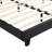 Curved Tufted Luxury Platform Bed, Queen Size, Jet Black Velvet Upholstered with Under-Bed LED Accent Lighting