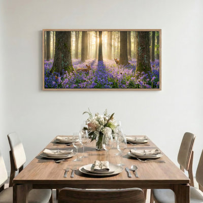 «Forest Deer», reproduction d'art sur toile encadrée de 1 x 58 po x 28 po