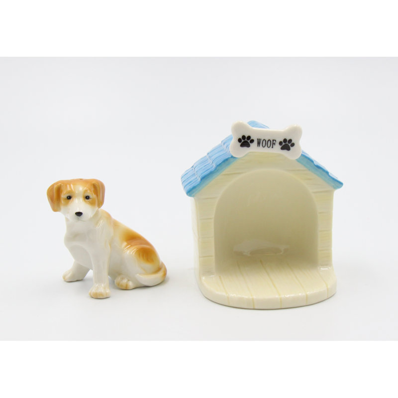 Cosmos Gifts Doghouse with Beagle Salt and Pepper Shaker Set