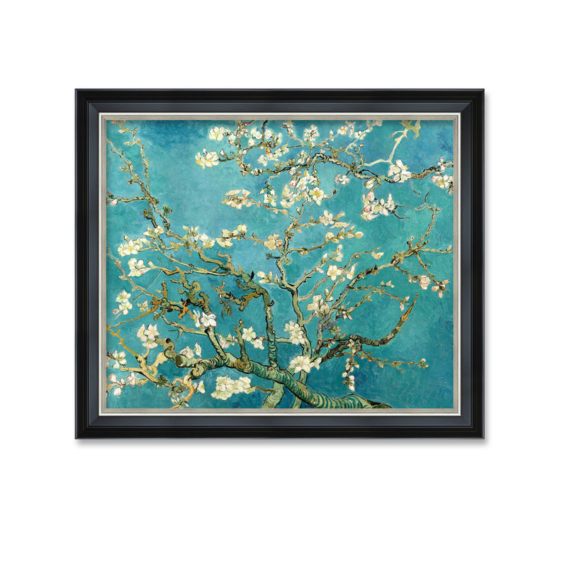 Vincent Van Gogh «Almond Blossoms» sur, Cadre photo noir, H 20 po x l 24 po