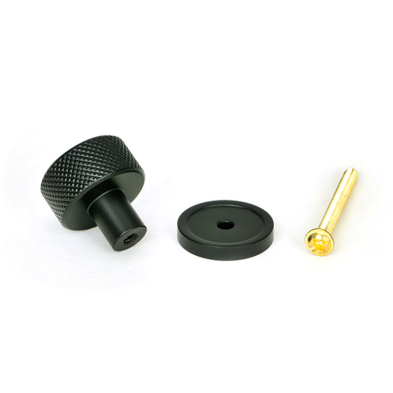 Round Knob, 2.5 cm, Matt Black