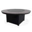 54" Round Rustic Polymer Fire Table with Propane Shelf-2024633360