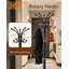 360 Degree Rotating Coat Rack Stand, Freestanding Metal Coat Rack with 14 Hooks and Natural Marble Base, Heavy Duty Coat Tree for Office, Entryway, Hallway, and Bedroom, Black