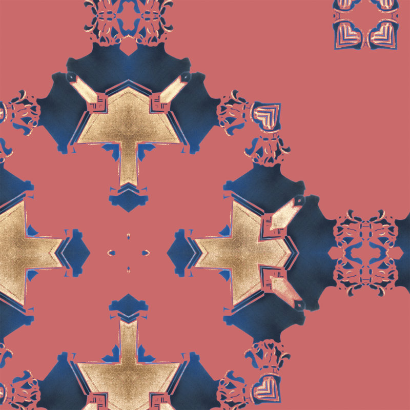 Eva | Diamond Pattern Wallpaper , Beige/Pink/Navy/Blue