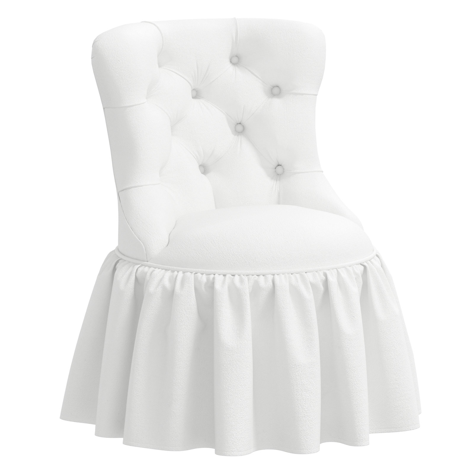 Minnie Side Chair, Classic White Velvet