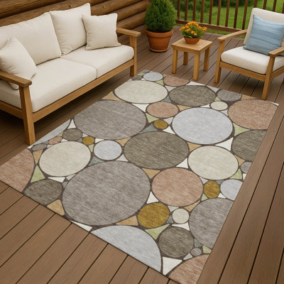 Tapis géométrique intérieur / extérieur lavable à la machine Chantille ACN2516