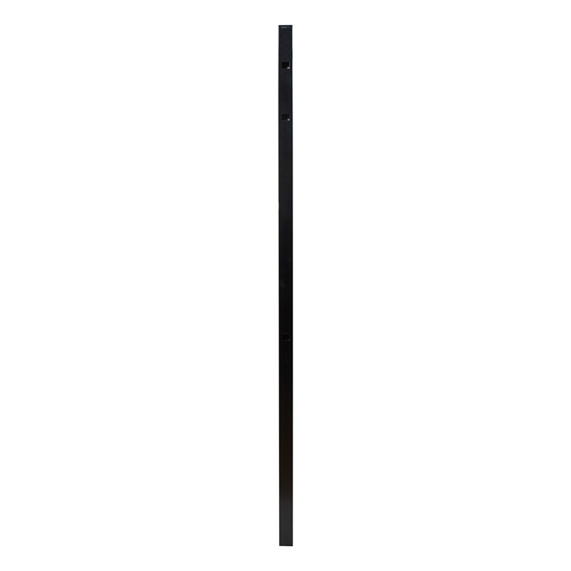 Gloss Black Aluminum 6-ft Privacy Gate Fence Post