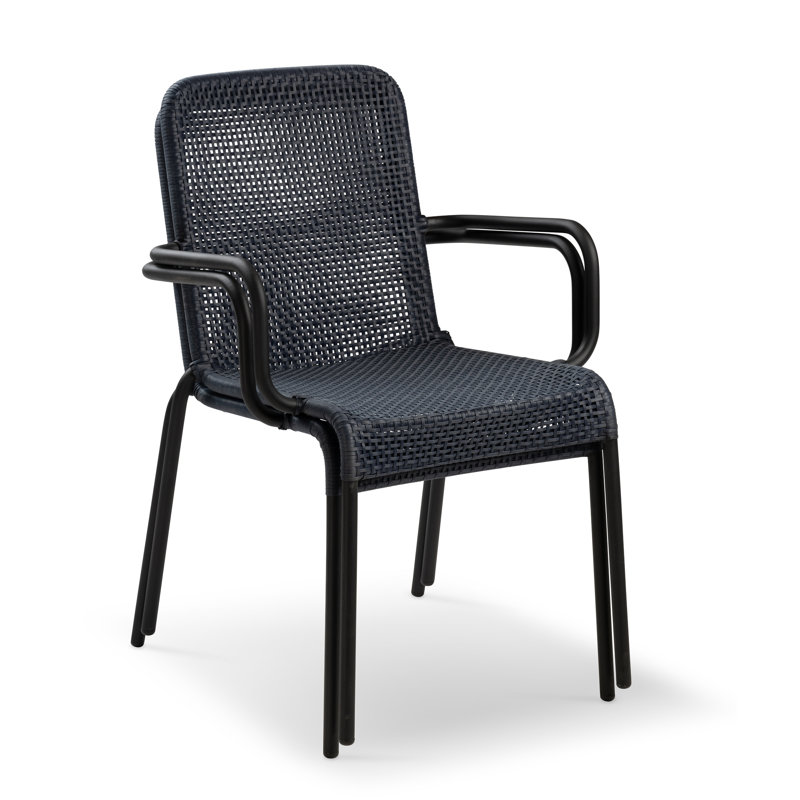 Ludlow Stacking Dining Arm Chair, Indigo - Set Of 2, Indigo