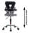 Backed Adjustable Height Ergonomic Lab Stool with Wheels