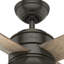 Ventilateur de plafond standard à DEL à 4 pales de 52 po avec chaînette et ensemble d'éclairage inclus Loki-37243782