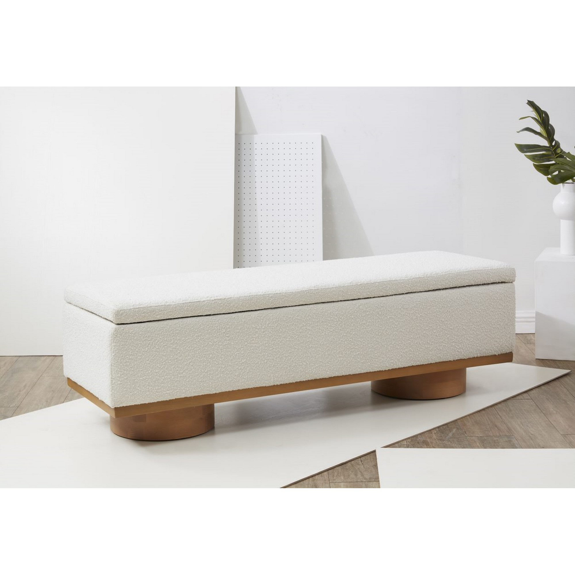 Morje Storage Bench, Natural, Ivory