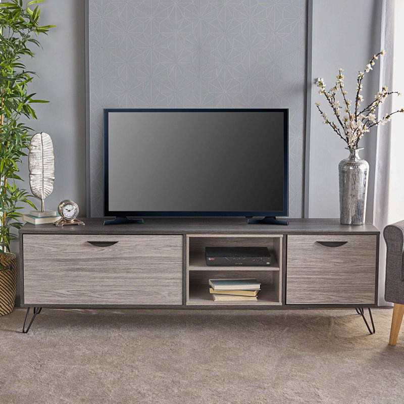 Meuble télé multifonctionnel avec meuble télé et rangement spacieux - Organisez vos appareils multimédia, télécommandes et plus encore pour le salon, la chambre à coucher ou le bureau 