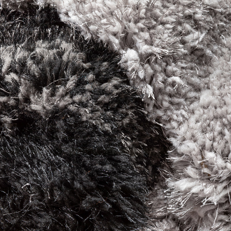 San Francisco 3D Textured Black/Grey Rug, Rectangle 160 x 220cm