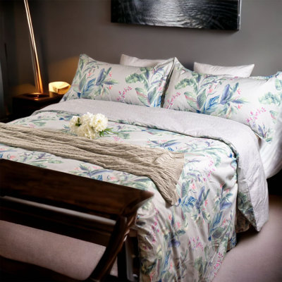 Satin Floral Duvet Cover