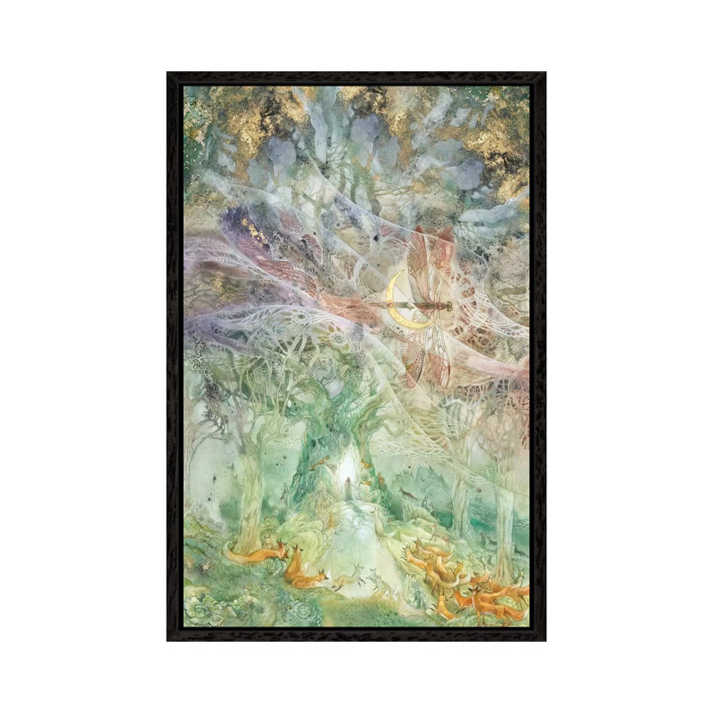 Convergence I by Stephanie Law - Print on Canvas, 101.6cm H x 66.04cm W x 3.81cm D, Black Floater Framed