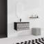 Meuble-lavabo mural flottant 30 po avec lavabo en céramique et porte d'armoire à fermeture en douceur, solution de rangement écologique et élégante