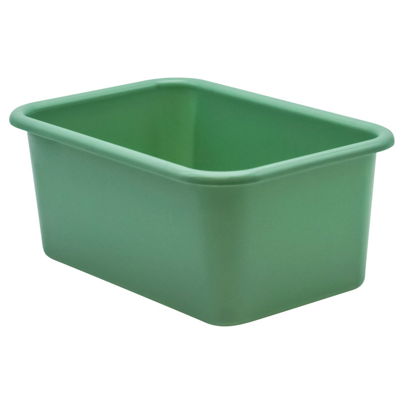Ensemble de bacs en plastique, Vert eucalyptus, H 7,75 po x l 11,38 po x P 5 po