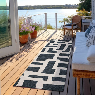 Maliana Washable Abstract Indoor / Outdoor Rug